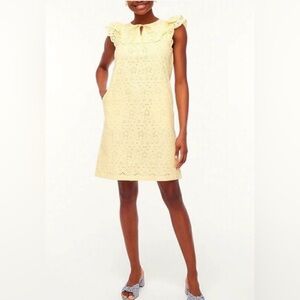 J. Crew Cream Eyelet Mini Dress